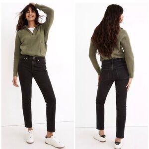 Madewell Tomboy Straight Black Jean